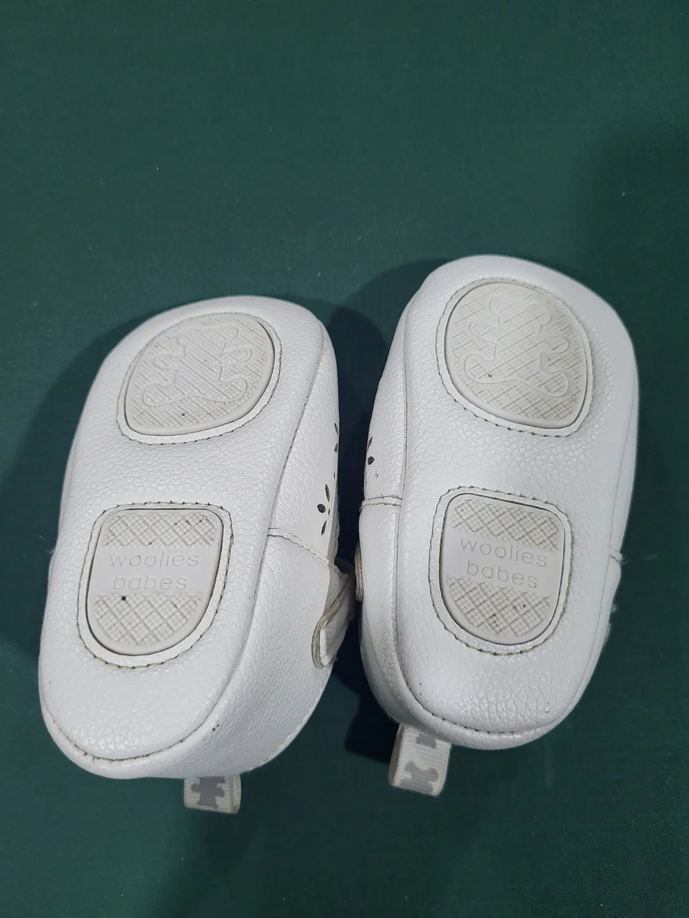 White Baby Mary Jane Bow Shoes with Hook-and-Loop Strap